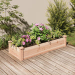 vidaXL vidaXL Garden Raised Bed with Liner 120x45x25 cm Solid Wood Fir - Raised Beds