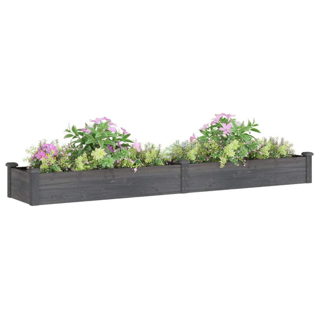 vidaXL Garden Raised Bed with Liner 120x45x25 cm Solid Wood Fir by vidaXL