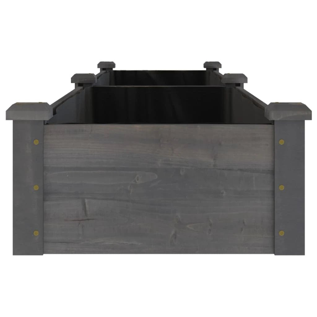 vidaXL Garden Raised Bed with Liner 120x45x25 cm Solid Wood Fir by vidaXL