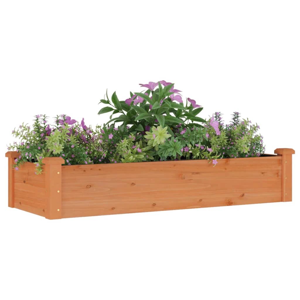 vidaXL vidaXL Garden Raised Bed with Liner 120x45x25 cm Solid Wood Fir - Raised Beds