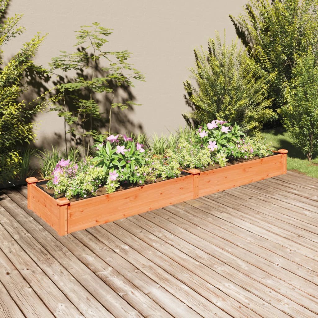 vidaXL vidaXL Garden Raised Bed with Liner 120x45x25 cm Solid Wood Fir - Raised Beds