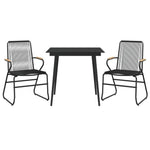 VidaXL Garden Dining Set Three Piece Outdoor PVC Rattan by vidaXL