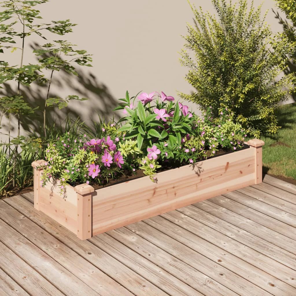 vidaXL vidaXL Garden Raised Bed with Liner 120x45x25 cm Solid Wood Fir - Raised Beds