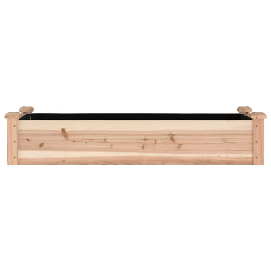 vidaXL vidaXL Garden Raised Bed with Liner 120x45x25 cm Solid Wood Fir - Raised Beds