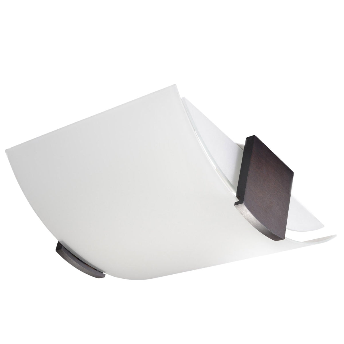 Emilio Ceiling Lamp 33x30x14 cm Wood Glass Modern E27 For Living Room Matte Glass Finish - Sollux Lighting - Home Symphony