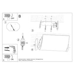 Emilio Ceiling Lamp 33x30x14 cm Wood Glass Modern E27 For Living Room Matte Glass Finish - Sollux Lighting - Home Symphony