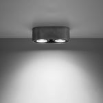 Sollux Lighting Industrial Concrete Ceiling Lamp GU10 Dual Spotlight 27x14x9 cm For Modern Homes - Ceiling Lights