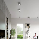 Industrial Concrete Ceiling Lamp GU10 Dual Spotlight 27x14x9 cm For Modern Homes by Sollux Lighting