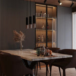 LOOPEZ Ceiling Light 6x6x29cm Steel Black Copper GU10 Minimalist For Modern Interiors by Sollux Lighting