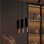 LOOPEZ Ceiling Light 6x6x29cm Steel Black Copper GU10 Minimalist For Modern Interiors by Sollux Lighting