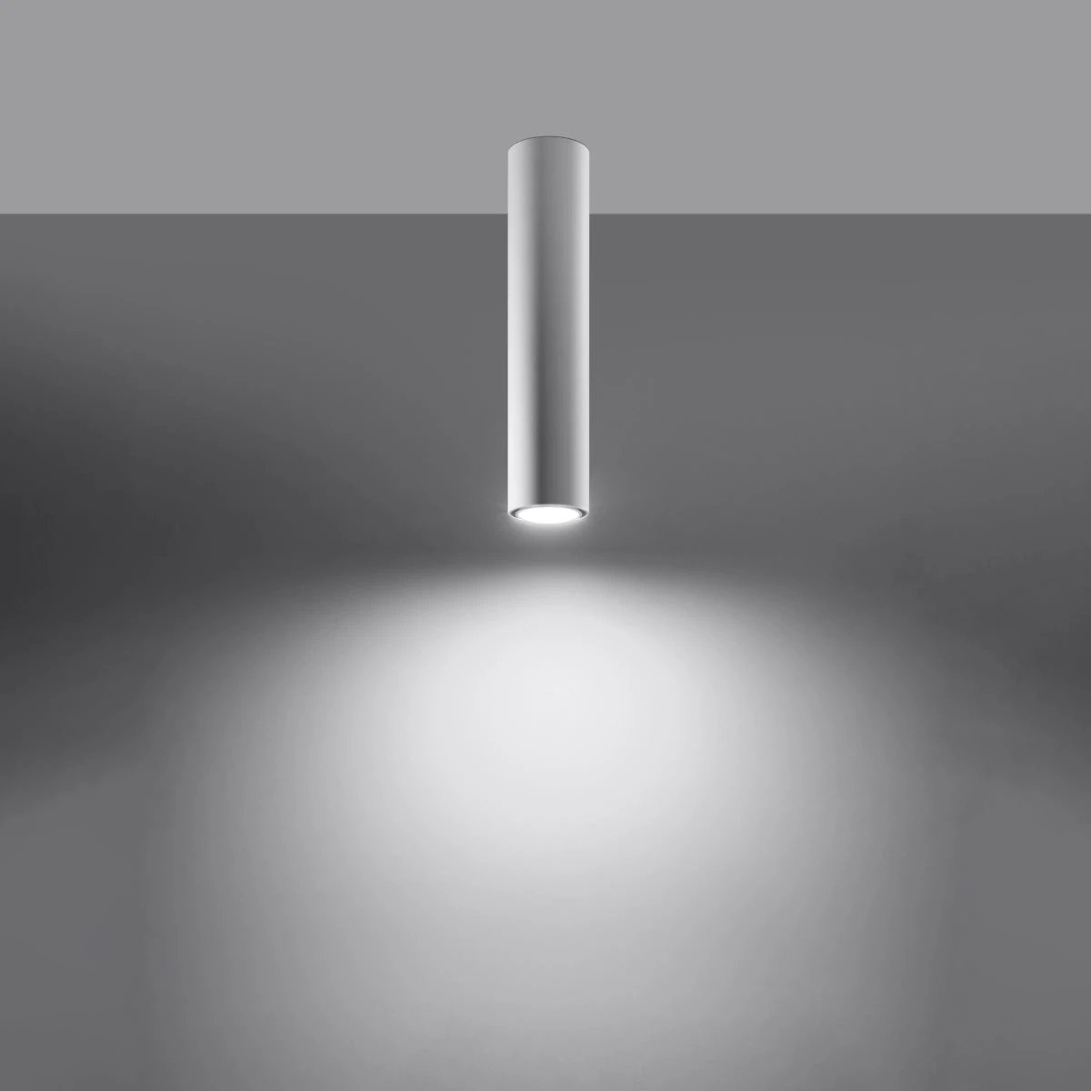Lagos Ceiling Lamp Steel 6x6x40cm Modern GU10 by Sollux Lighting