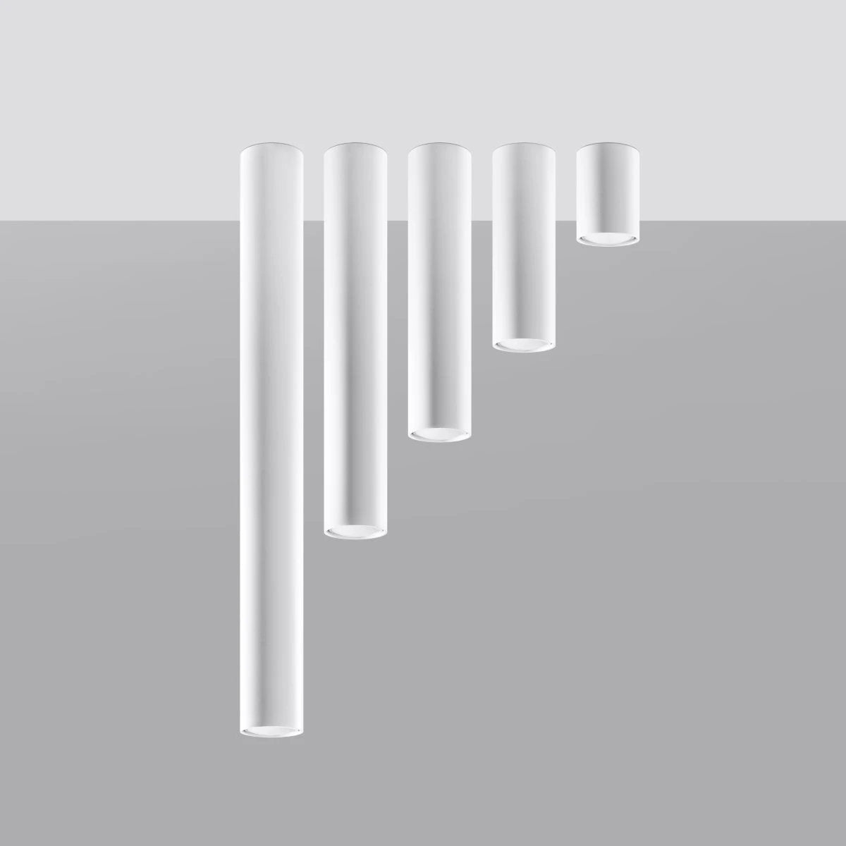 Lagos Ceiling Lamp Steel 6x6x40cm Modern GU10 by Sollux Lighting