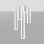 Lagos Ceiling Lamp Steel 6x6x40cm Modern GU10 by Sollux Lighting