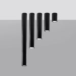 Lagos Ceiling Lamp 6x6x40 cm Steel GU10 Indoor by Sollux Lighting