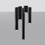 Lagos Ceiling Lamp 6x6x40 cm Steel GU10 Indoor by Sollux Lighting