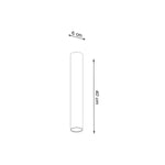 Lagos Ceiling Lamp 6x6x40 cm Steel GU10 Indoor by Sollux Lighting