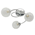 VidaXL Ceiling Lamp Three Globe Glass Shades Three LED Bulbs G9 120W For Living Room Decor - vidaXL - Home Symphony