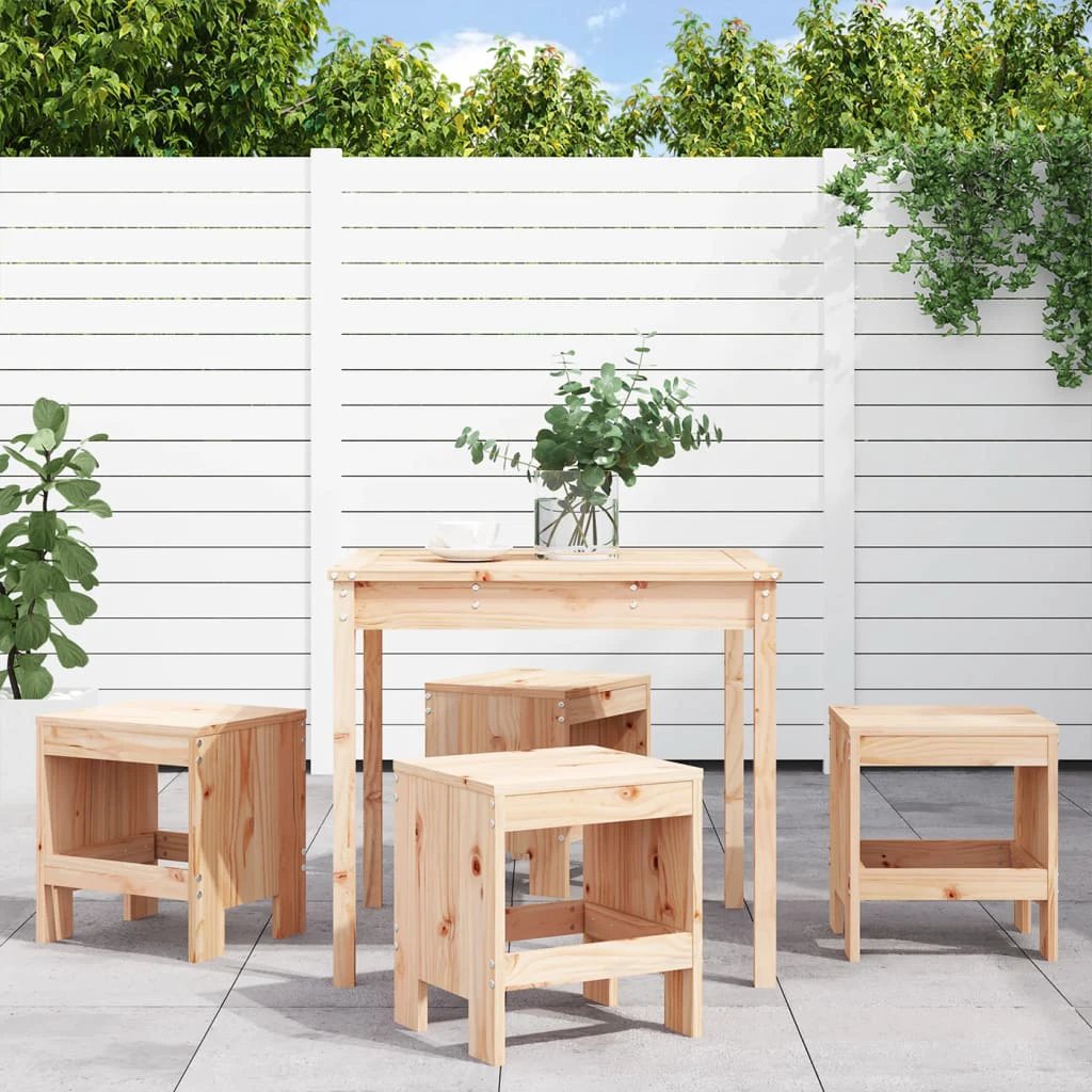 vidaXL VidaXL Garden Dining Set Solid Pine Wood 5 Piece Outdoor - Garden Set