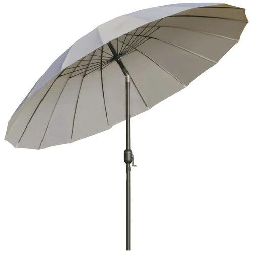 Outsunny 2.5m Round Curved Adjustable Parasol Sun Umbrella Metal Pole Grey by Outsunny