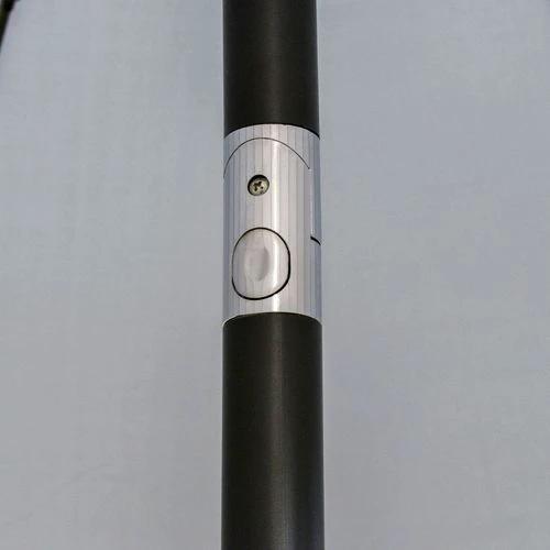 Outsunny 2.5m Round Curved Adjustable Parasol Sun Umbrella Metal Pole Grey by Outsunny