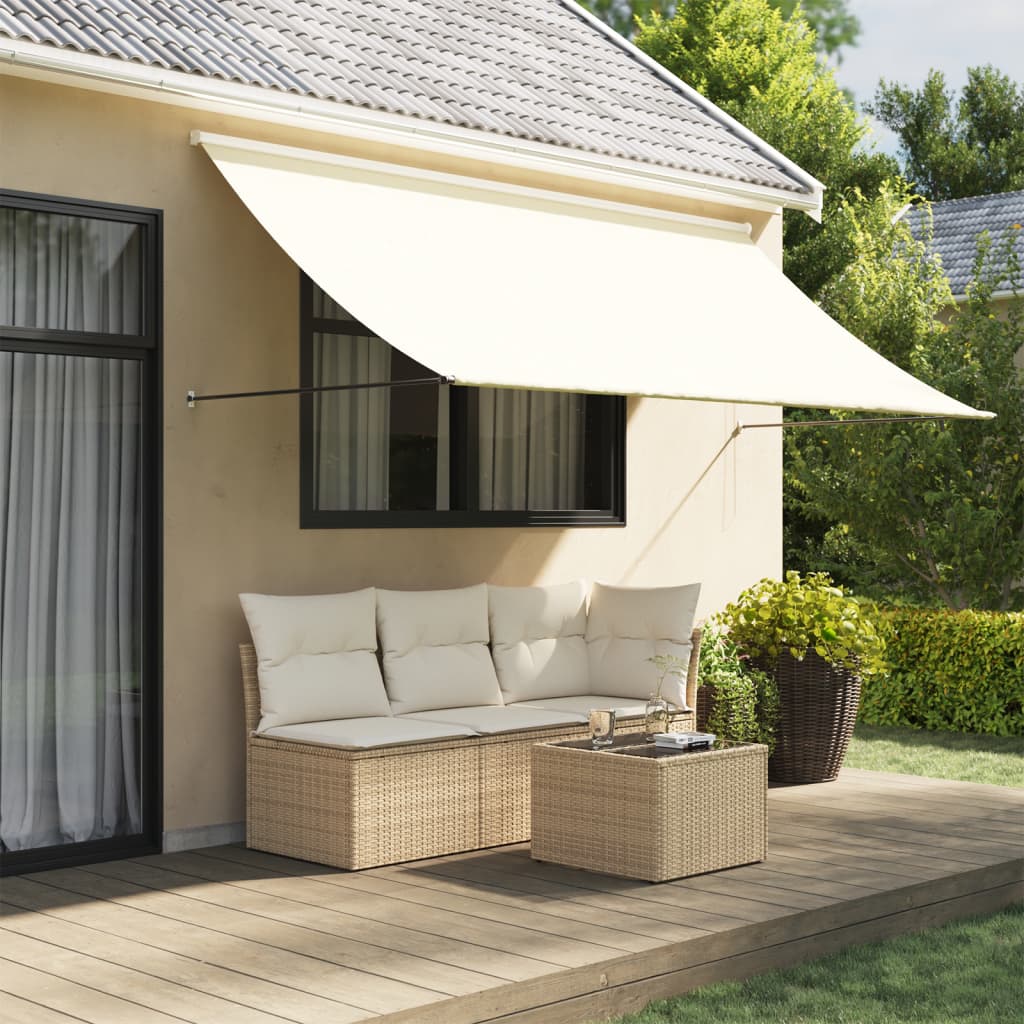VidaXL Retractable Awning Cream 300x150 cm UV-Resistant Fabric And Steel Frame For Patio - vidaXL - Home Symphony