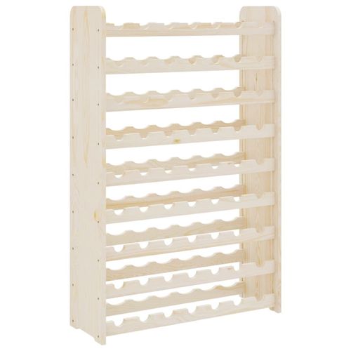 vidaXL Wooden Wine Rack 33x25x37 cm Solid Pine with Ample Storage for Wine Enthusiasts, perfect for stylish wine display.