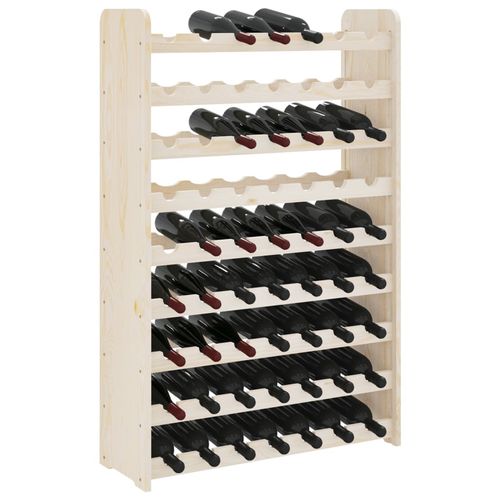 vidaXL Wooden Wine Rack 33x25x37 cm Solid Pine with Ample Storage for Wine Enthusiasts showcasing a rustic design and durability.