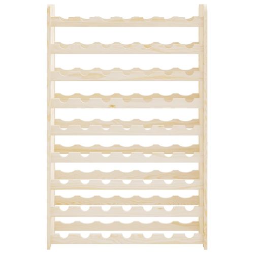 vidaXL Wooden Wine Rack 33x25x37 cm Solid Pine offers ample storage and rustic charm for wine enthusiasts.