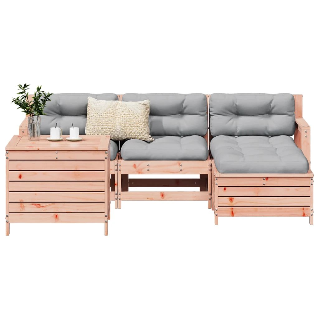 vidaXL vidaXL 5 Piece Garden Sofa Set Solid Wood Pine - Garden Sofa Sets