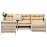 vidaXL vidaXL 5 Piece Garden Sofa Set Solid Wood Pine - Garden Sofa Sets