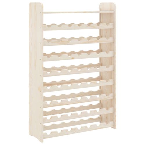 vidaXL Wooden Wine Rack 33x25x37 cm Solid Pine with Ample Storage for Wine Enthusiasts, perfect for stylish wine display.