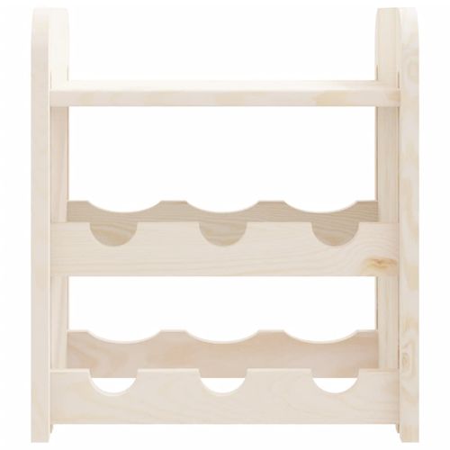 vidaXL Wooden Wine Rack 33x25x37 cm Solid Pine offers stylish storage and rustic charm for wine enthusiasts.