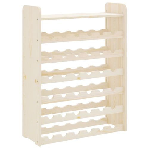 vidaXL Wooden Wine Rack 33x25x37 cm Solid Pine with ample storage, perfect for wine enthusiasts to display their collection.