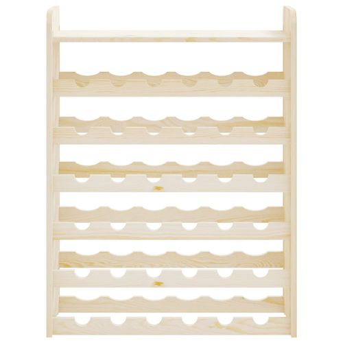 vidaXL Wooden Wine Rack 33x25x37 cm Solid Pine with Ample Storage for Wine Enthusiasts, perfect for stylish wine display.
