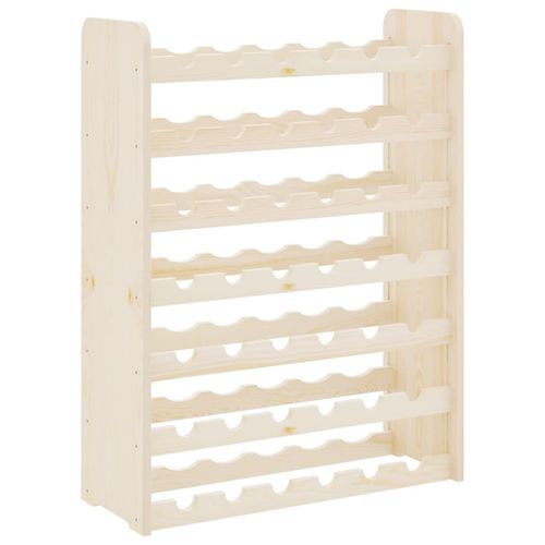 vidaXL Wooden Wine Rack 33x25x37 cm Solid Pine with Ample Storage for Wine Enthusiasts, perfect for stylish wine display.