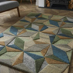 Esselle Home Lilianna Embossed Geo Wool 120x170cm Rug - Rug
