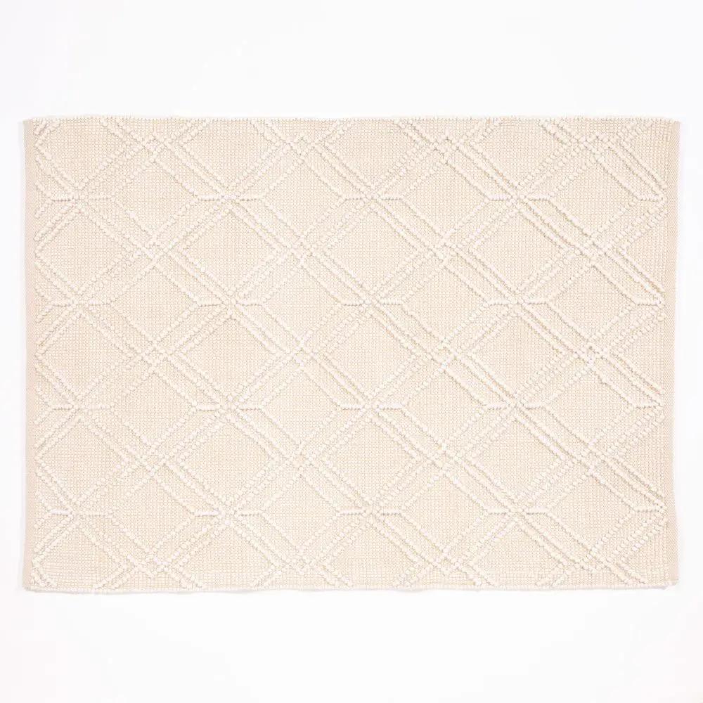 Esselle Home Blenheim Diamond 100% Pet 160x230cm Cream Rug - Rug
