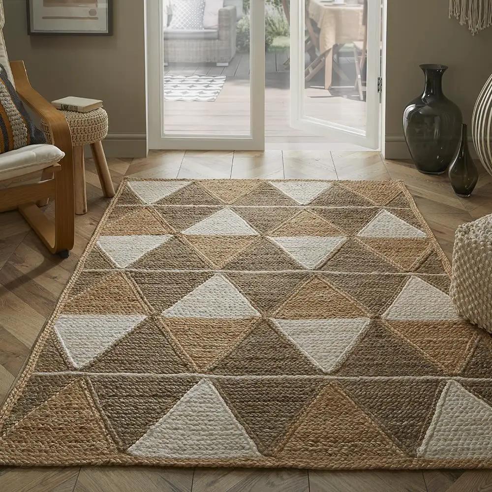 Esselle Home Prestbury Geo Handbraided 120x170cm Natural Rug - Rug