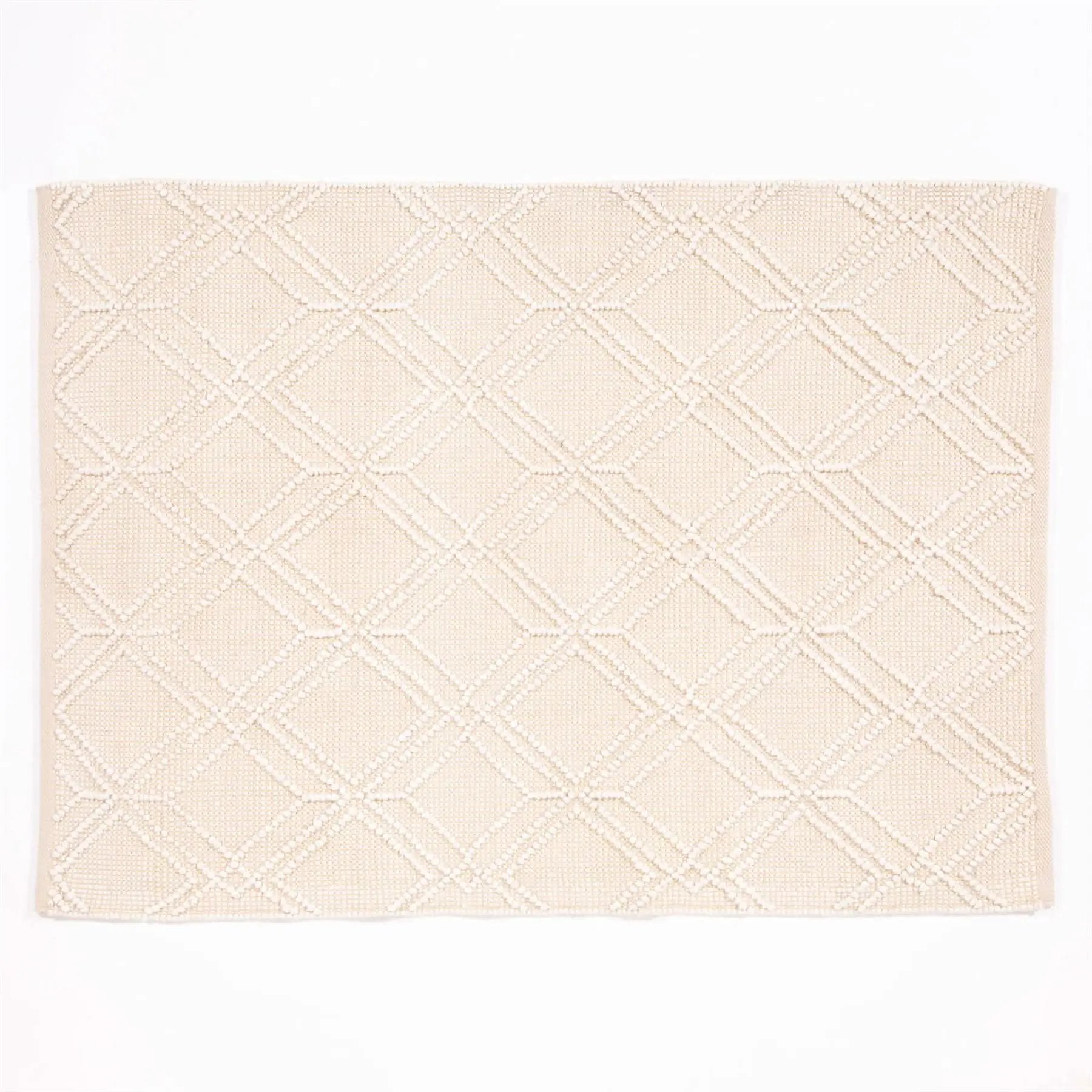 Esselle Home Blenheim Diamond 100% Pet 120x170cm Cream Rug - Rug