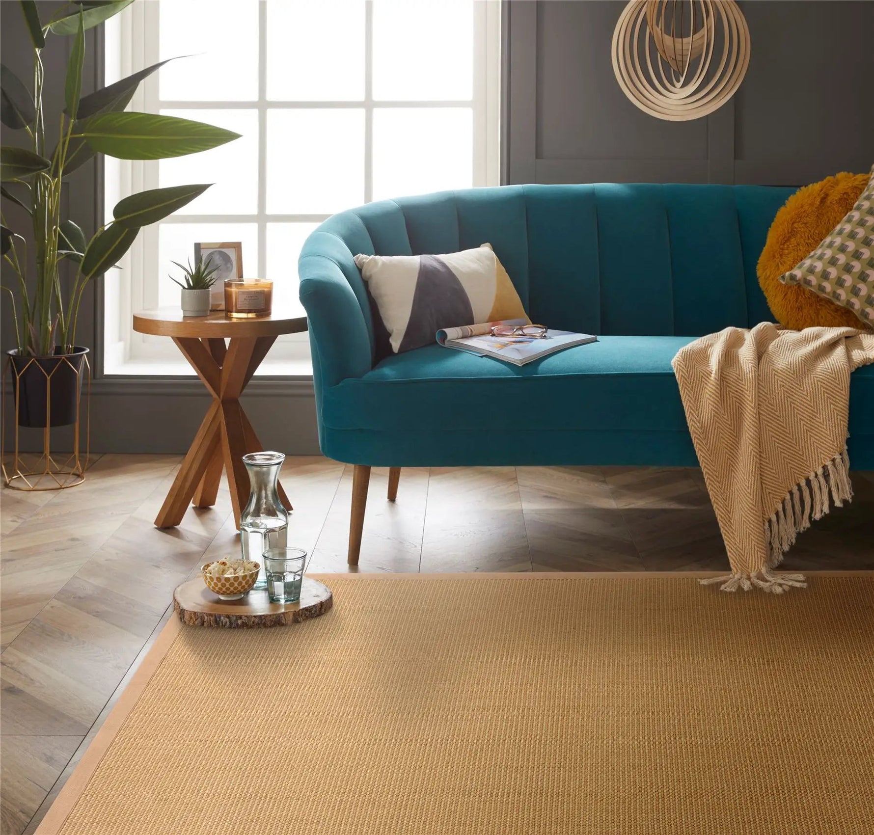 Esselle Home Swinton Sisal Jute Boucle 160x230cm Beige Rug - Rug