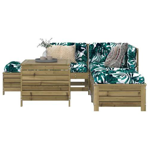 vidaXL 6 Piece Garden Sofa Set with Cushions for Outdoor Relaxation and Entertaining by vidaXL