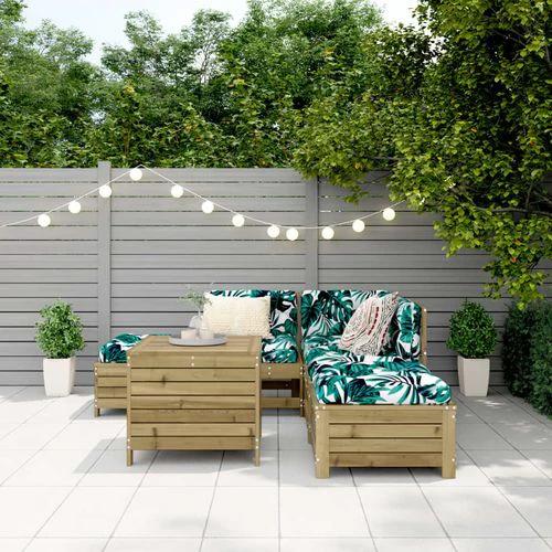 vidaXL 6 Piece Garden Sofa Set with Cushions for Outdoor Relaxation and Entertaining by vidaXL
