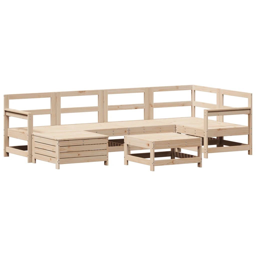 vidaXL 7 Piece Garden Sofa Set Solid Wood Pine by vidaXL