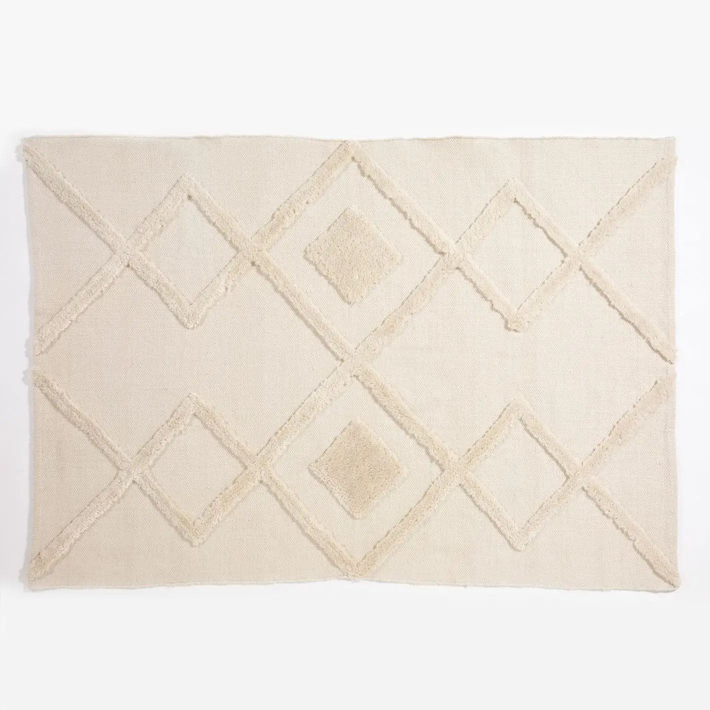 Esselle Home Windsor Geo Tufted 160x230cm Cream Rug - Rug