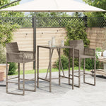 vidaXL Outdoor Bar Table Brown 70x70x110 cm Poly Rattan by vidaXL
