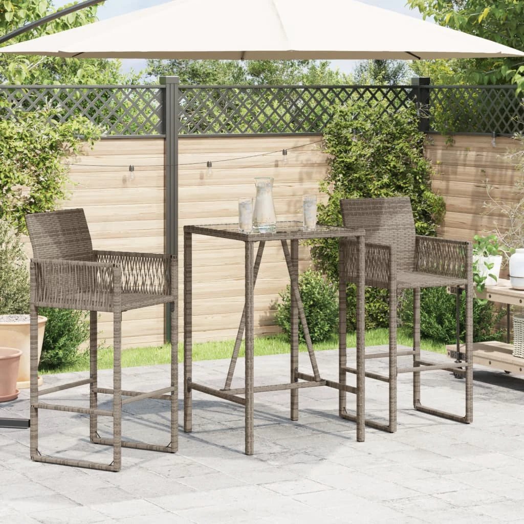 vidaXL Outdoor Bar Table Brown 70x70x110 cm Poly Rattan by vidaXL