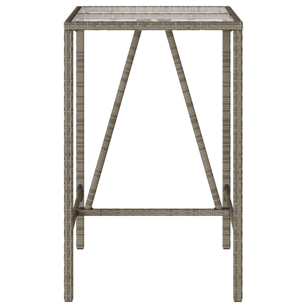 vidaXL Outdoor Bar Table Brown 70x70x110 cm Poly Rattan by vidaXL