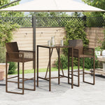 vidaXL Outdoor Bar Table Brown 70x70x110 cm Poly Rattan by vidaXL