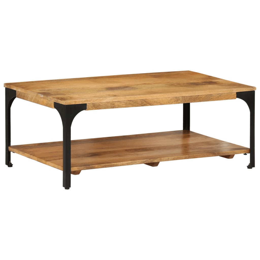 vidaXL 2-Layer Coffee Table 100x55x38 Mango Steel