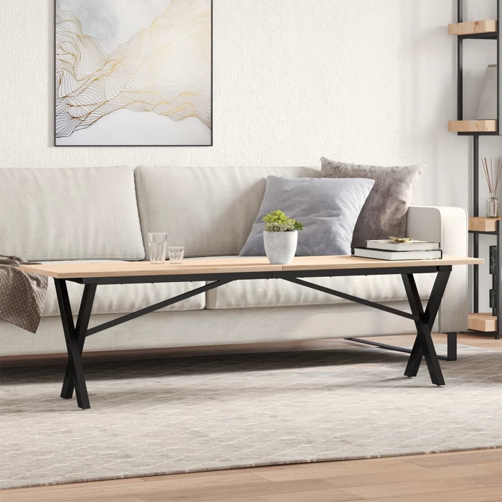 VidaXL Coffee Table 160x40x45 X-Frame Pine - vidaXL - Home Symphony
